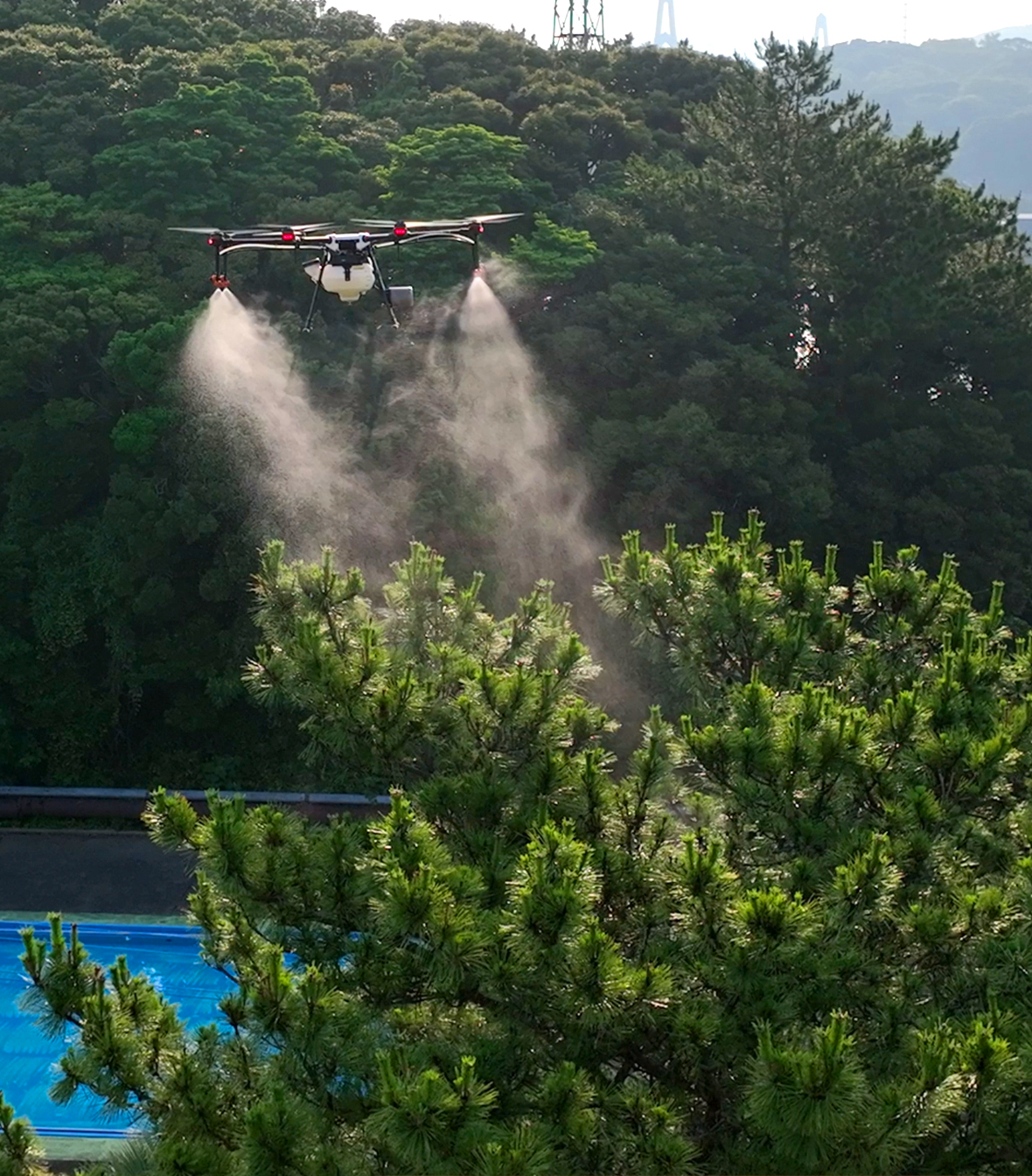長崎ドローン、ドローン農薬散布